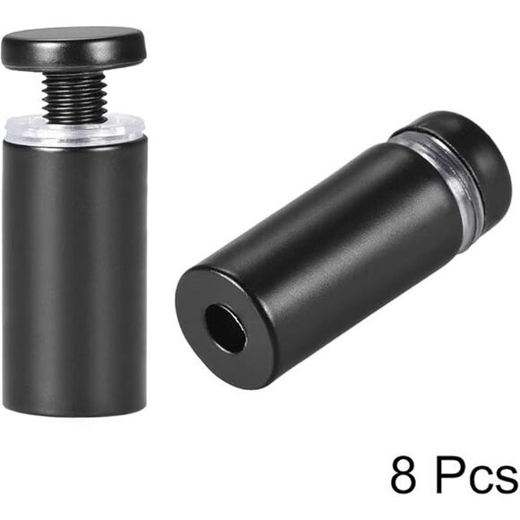 uxcell 1/2" Black Standoff Screws - Sign Mounting Kit (8pcs) - Picture 2 of 5